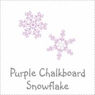 Purple Chalkboard Snowflake Baby Shower